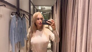 [4K] See-through Try On Haul | Transparent Lingerie In Fitting Room