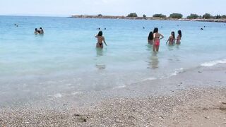 BEACH WALK GREECE????️BEACH GLYFADA1????️bikini