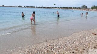 BEACH WALK GREECE????️BEACH GLYFADA1????️bikini