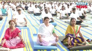 International Yoga Day 2024 | Odisha Health Minister Mukesh Mahaling Performs Yoga In Bolangir