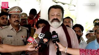 Suresh Gopi performs yoga asanas on International Yoga Day in Thiruvananthapuram