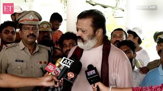 Suresh Gopi performs yoga asanas on International Yoga Day in Thiruvananthapuram