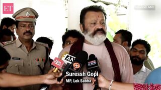 Suresh Gopi performs yoga asanas on International Yoga Day in Thiruvananthapuram