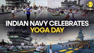 International Yoga Day: Indian Navy’s Sea warriors perform Yoga on Indian Naval ships | WION