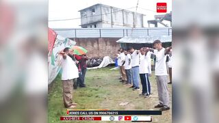 BJP Kupwara Led Javid Qureshi Held Yoga Amid Heavy Rains.