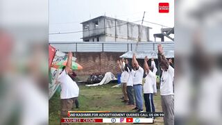 BJP Kupwara Led Javid Qureshi Held Yoga Amid Heavy Rains.