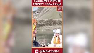 CM Dhami's 'picture Perfect' Yoga & Puja | India Today News