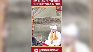 CM Dhami's 'picture Perfect' Yoga & Puja | India Today News