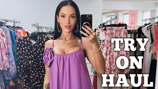 [4K] Transparent Mesh Tops Try On Haul 2024: See-Through & No Bra