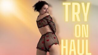 4K TRY ON HAUL TRANSPARENT LINGERIE GET READY WITH ME SEE THROUGH