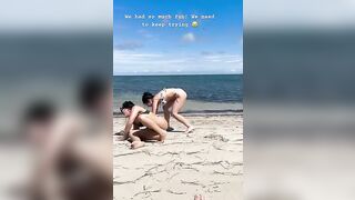 Fail, but fun ???? #beach #sister #yoga #acroyoga #shorts #short