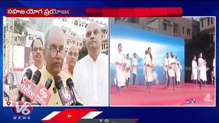 Practitioners of Sahaja Yoga Conducting Hyderabad Sahaja Yoga Realization Tour | V6 News