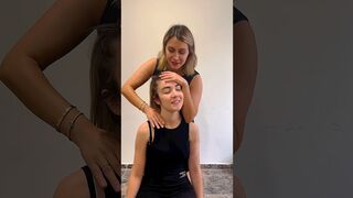 ASMR stretching and chiropractic adjustment for Lisa #chiropractic
