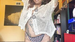Plus Size Curvy Natural Try-On Haul - Sheer transparent lingerie and knit tops