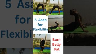 Five yoga asana | flexible Belly | Burn Fat???? #shorts #yoga #trending #youtubeshorts #viral #ytshorts