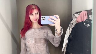 [4K] TRY ON HAUL CLOTHES | VERY TRANSPARENT AND SEE THROUGH | FISHNET | NO BRA | 2024