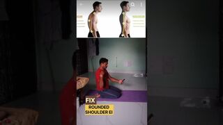 Fix Rounded shoulder #roundedshoulders #exercise #viral #motivation #yoga #fitness