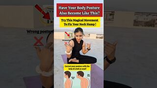 Correct your posture ????✅ #yogeshwari #weightloss #fitness #neckhump #neckpain #shoulder #yoga