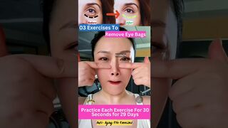 03 Exercises To Remove Eye Bags | Anti-Aging Yoga #yoga #facelift #eyes #eyelift #antiaging #shorts