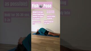 Fish Pose #yoga #yogapractice #exercise #fishpose #breathing #lungs #health #stretching #yogagirl