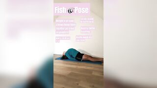 Fish Pose #yoga #yogapractice #exercise #fishpose #breathing #lungs #health #stretching #yogagirl