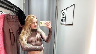 Revealing See Through Lingerie Try On Haul No Bra｜HoneyDi ???? 4K