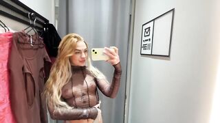 Revealing See Through Lingerie Try On Haul No Bra｜HoneyDi ???? 4K