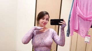 [4K] See-Through Clothes Try on Haul _ Transparent Fabric _ No Bra Trend