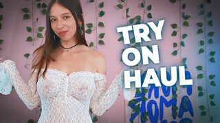 4K TRANSPARENT See-Through Dresses TRY ON HAUL Cyber Girl