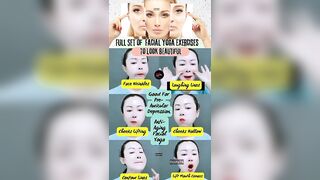 Full Set of Facial Yoga Exercises To Look Beautiful #yogafacial #yoga #faceyoga #antiaging #shorts