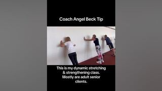 effective & safe adult senior workout. dynamic wall stretching & wall strengthening class.