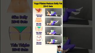 Yoga Pilates-Reduce Belly Fat part 156#short #reducebellyfat #bellyfatloss #yoga