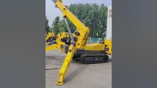 Four-way 5-ton spider crane, flexible body, 16.5-meter arm length, equipped with torque display