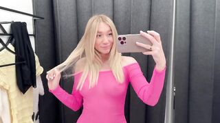 [4K] Try On Haul | Get Ready With Me | See- Through and No Bra