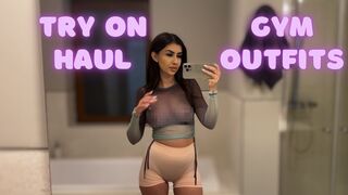 [4K] See-Through Try On Haul with Sara | Sheer Gym Outfits & NO BRA