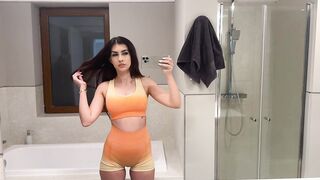 [4K] See-Through Try On Haul with Sara | Sheer Gym Outfits & NO BRA