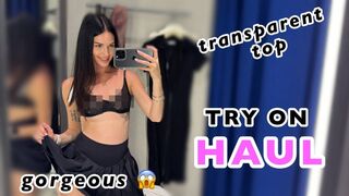 4K] USA housewife Transparent Try on Haul lingerie | see trough fashion with Emma Elisson (2024)