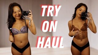 4K TRANSPARENT 3 Lingerie Sets TRY ON HAUL With Danie Jane