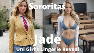 Double Life - Uni Girl’s Lingerie Reveal ???????? Sororita Model Jade ????????