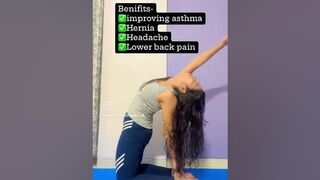 Practice Ustrasana for lots of benefits #yoga #weightloss #yogalife #yogapractice #ytshorts #shorts