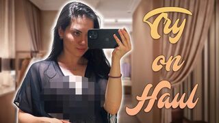 [4K] Transparent Lingerie TRY on HAUL with MIRROR VIEW