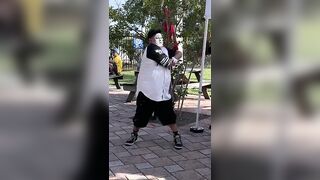 Stretching time with Tom mime Seaworld #seaworldmime #funny #tomthemime