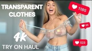 [4K] Transparent Clothes Try On Haul with Aisu | No Bra | See-Through At Home