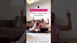 ????Planning for a Baby. Share Couple Yoga with your Partner #partneryoga #couplegoals #pregnancy