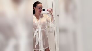 Transparent Lingerie Robe Try On Haul | NO BRA | See-Through Trend #transparentclothes #fashion