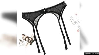 Women's Sexy Lingerie Lace Garter Suspenders Transparent Underwear Adjustable Waist Belt Review