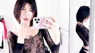 TIGHT TRANSPARENT FISHNET DRESSES - LINGERIE TRY ON HAUL [4K]