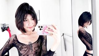 TIGHT TRANSPARENT FISHNET DRESSES - LINGERIE TRY ON HAUL [4K]