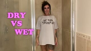 [4K] Transparent Try On Haul Dry Vs Wet with Alissa!