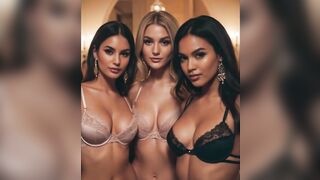 AI Art | Mansion Party With Lingerie Models | AI Models Lookbook